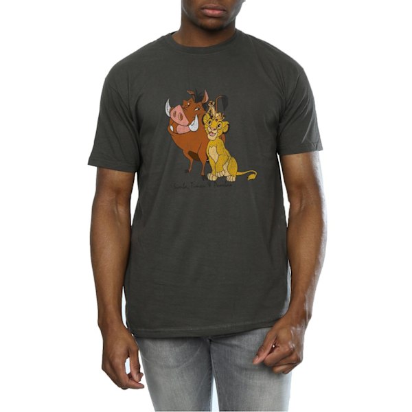 The Lion King Classic Simba Timon & Pumba Heather T-Shirt för män Light Graphite M