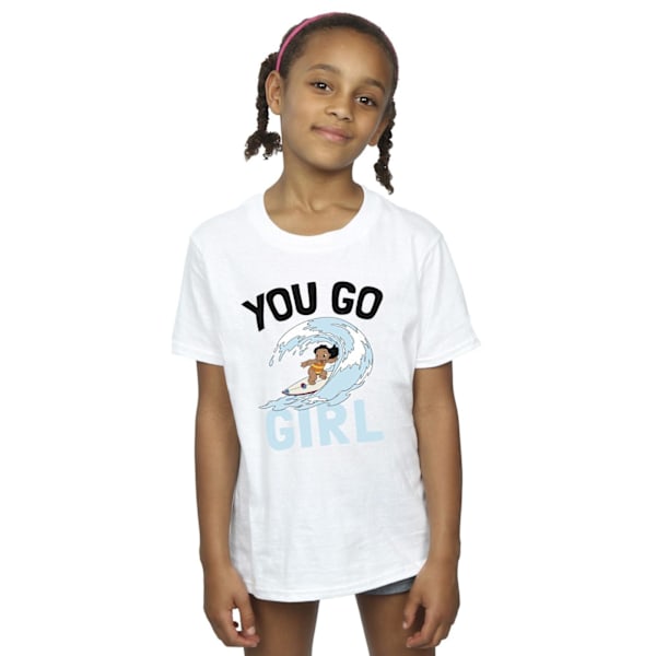 Disney Girls Lilo And Stitch You Go Girl Bomull T-shirt 9-11 År White 9-11 Years