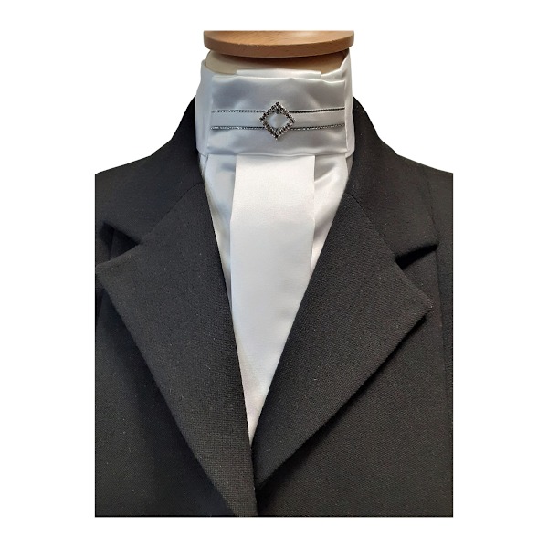 ShowQuest Unisex Adult Regency 2022 Competition Stock Tie One S White One Size