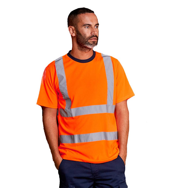 PRORTX Hi-Vis T-shirt XL Orange/Navy för män Orange/Navy XL