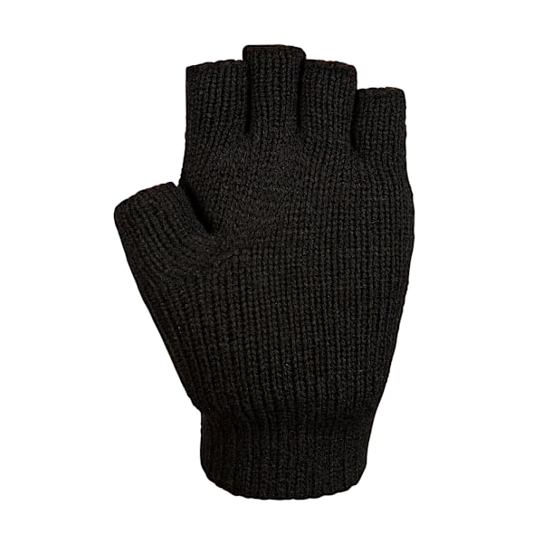 Trespass Unisex Vuxen Dita Stickade Thinsulate Fingerlösa Vantar Black L-XL