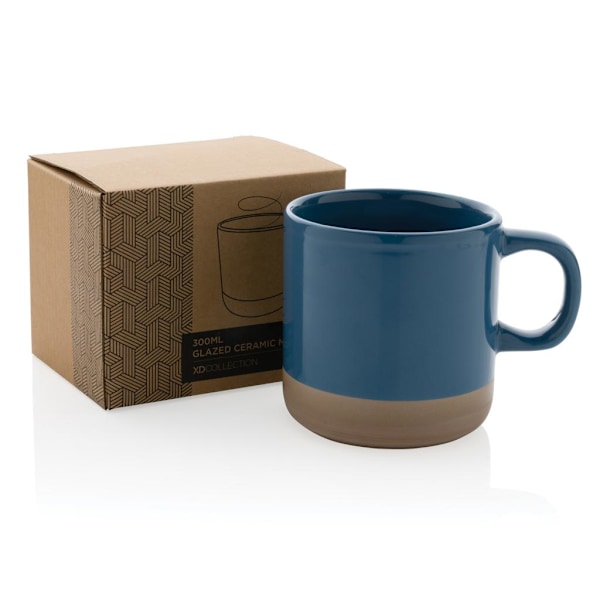 XD Collection Glaserad Keramikmugg 360ml One Size Blå Blue One Size
