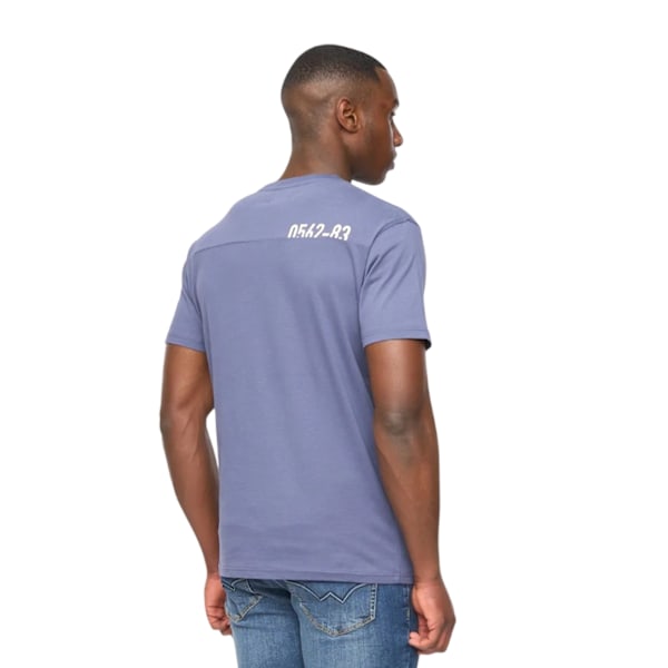 Duck and Cover Seamtext T-shirt för män L Marinblå Navy L