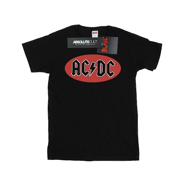 AC/DC Pojkar Röd Cirkel Logo T-Shirt 7-8 År Svart Black 7-8 Years
