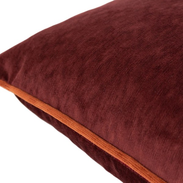 Paoletti Torto Rektangulär Kuddfodral i Sammet 30cm x 60cm Mar Marsala/Russet 30cm x 60cm