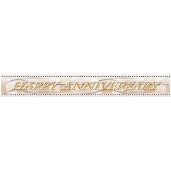 Amscan Folie Anniversary Banner One Size Guld Gold One Size