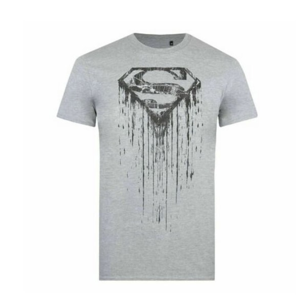 Superman Män Paint Heather T-Shirt M Heather Grey Heather Grey M
