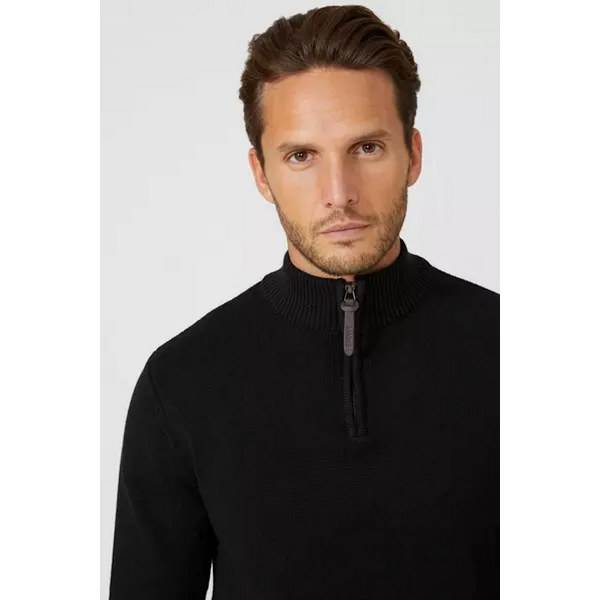 Maine Premium Cotton Funnel Neck Jumper L Svart Black L