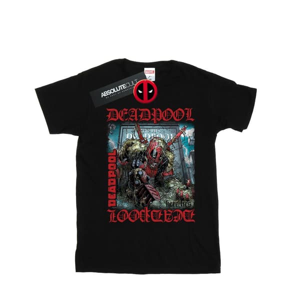 Marvel Dam/Dam Deadpool Here Lies Deadpool Bomull Boyfriend Black XL