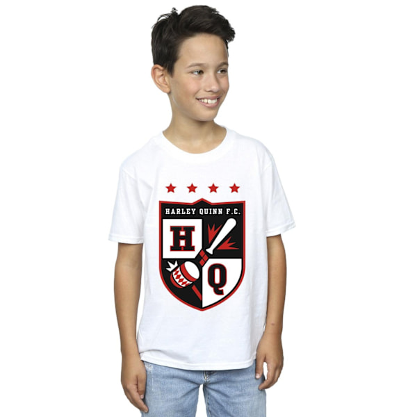 Justice League Boys Harley Quinn FC Pocket T-Shirt 7-8 år Vit White 7-8 Years