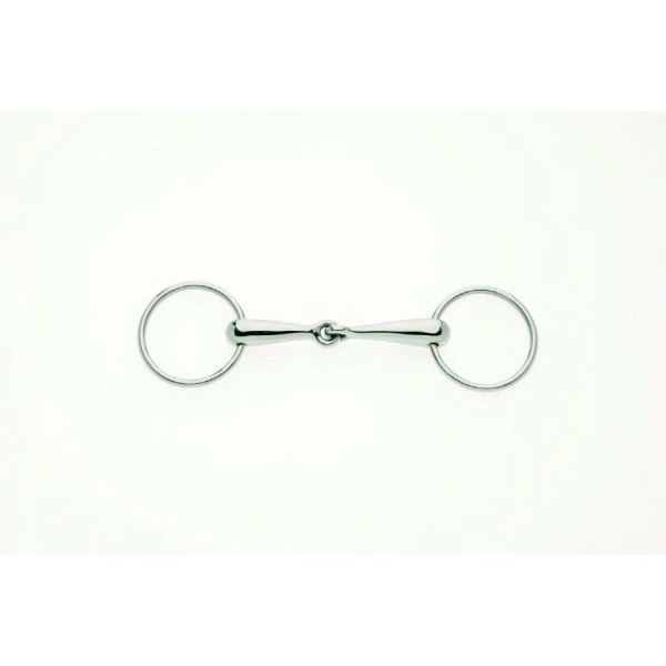 Lorina Thin German Hollow Mouth Lös Ring Snaffle 4.5in Silver Silver 4.5in
