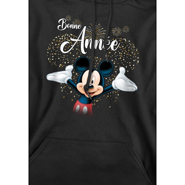 Disney Herr Franska Musse Pigg Fyrverkerier Nyår Huvtröja L Svart Black L