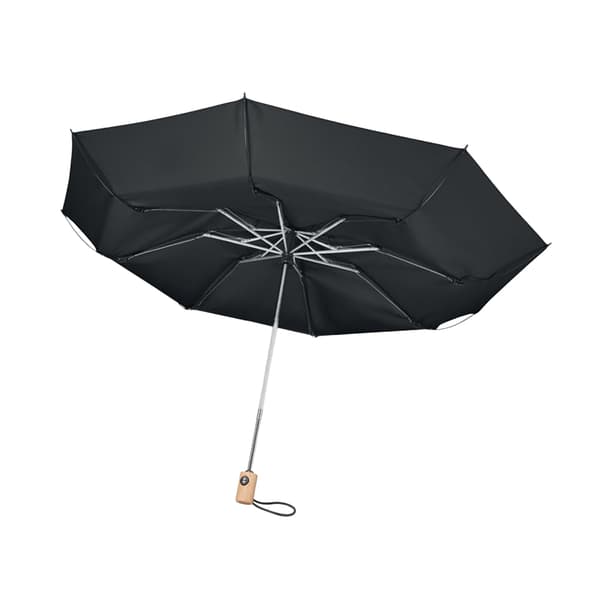 MidOcean Leeds Bambu 190T Hopfällbart Paraply One Size Svart Black One Size