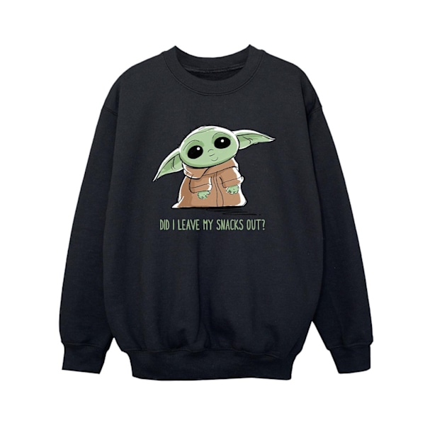 Star Wars Boys The Mandalorian Grogu Snacks Meme Sweatshirt 7-8 Black 7-8 Years