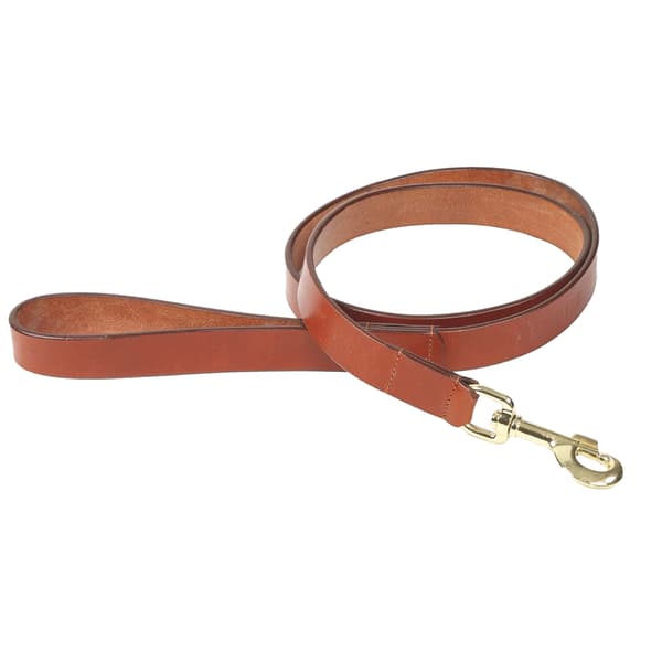 Digby & Fox Platt Läderhundkoppel L Tan Tan L