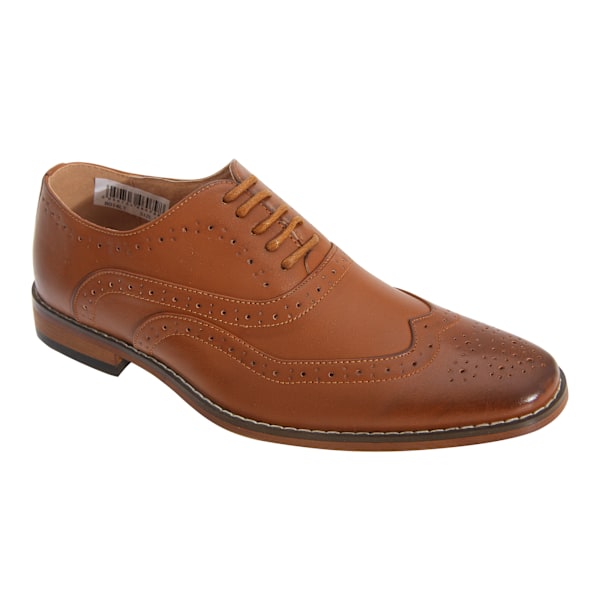 Goor Boys 5 Eyelet Brogue Oxford Shoes 1 UK Tan Tan 1 UK