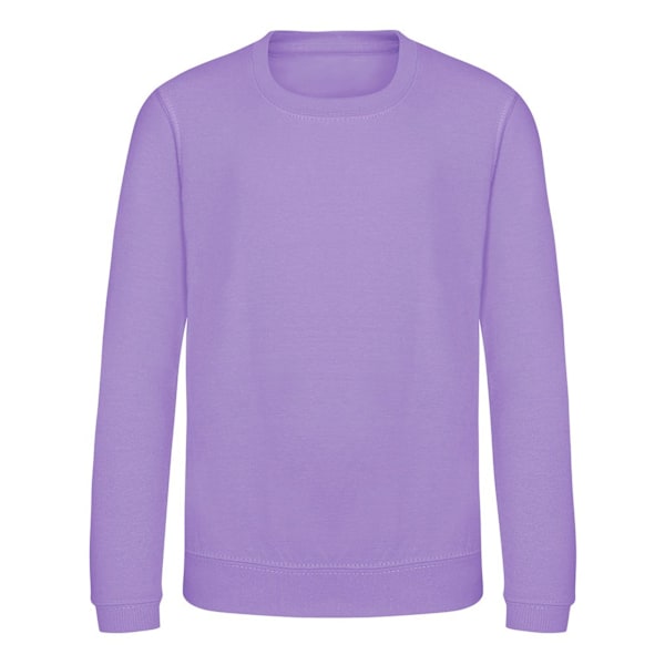 AWDis Just Hoods Barn/Barn Plain Crew Neck Sweatshirt 12-1 Digital Lavender 12-13 Years