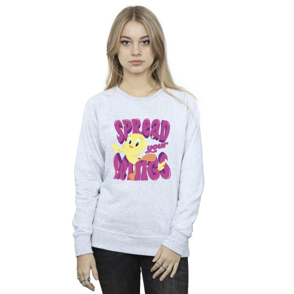 Looney Tunes Womens/Ladies Tweeday Spread Your Wings Sweatshirt Sports Grey M