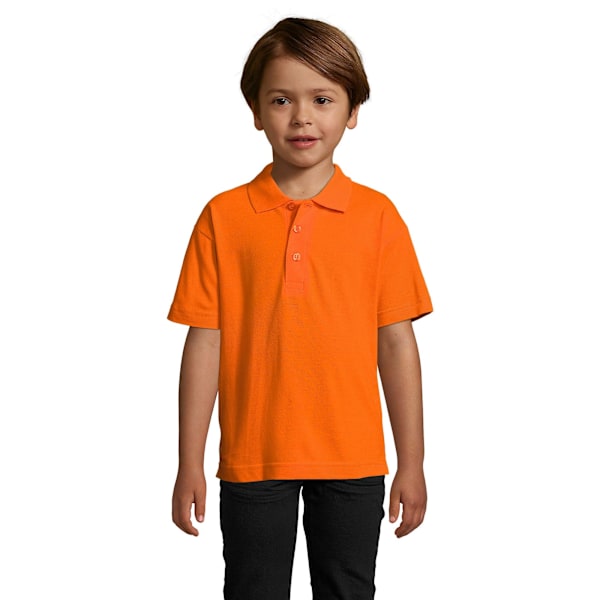 SOLS Barn Unisex Sommar II Pique Poloskjorta 8 år Orange Orange 8yrs