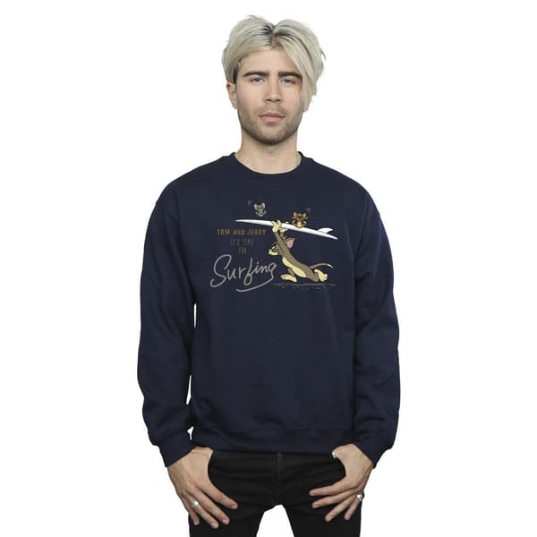 Tom And Jerry Herr It´s Time For Surfing Sweatshirt M Marinblå Navy Blue M