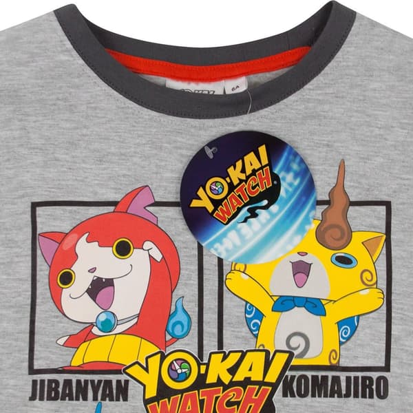 Yo-Kai Watch Barnpyjamas med figurer för barn, 3 år Grey 3 Years