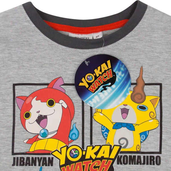 Yo-Kai Watch Pyjamas för Barn med Karaktärsmönster, Lång, 4 År Grey 4 Years