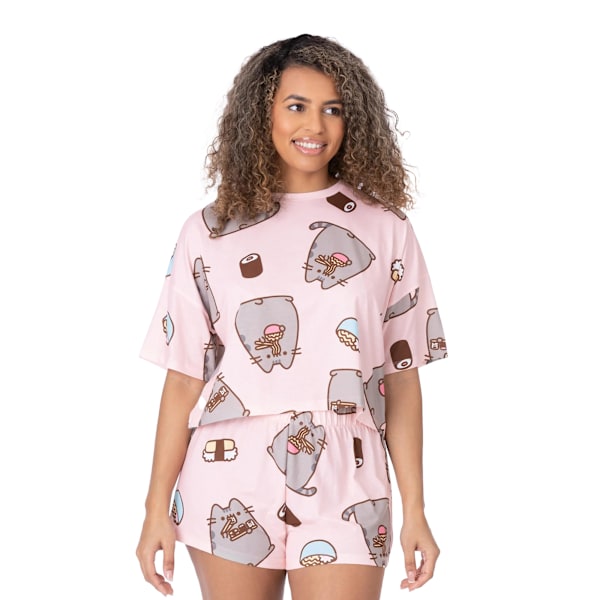 Pusheen Dam/Dam Kort Pyjamasset S Rosa Pink S