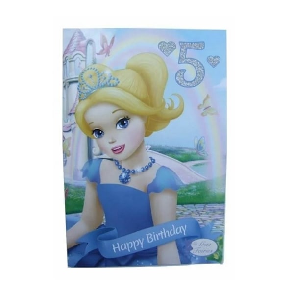 Gem Fairies 5:e födelsedagskort En storlek Flerfärgad Multicoloured One Size