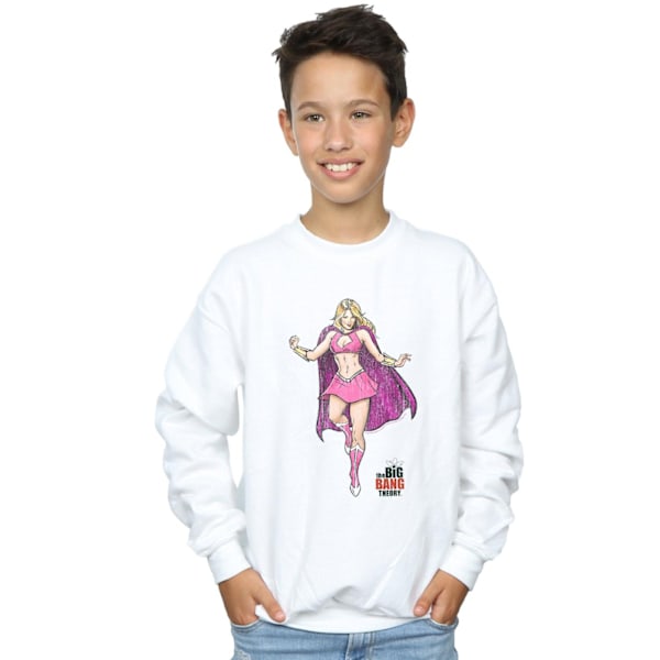 The Big Bang Theory Boys Penny Superhero Sweatshirt 12-13 år White 12-13 Years