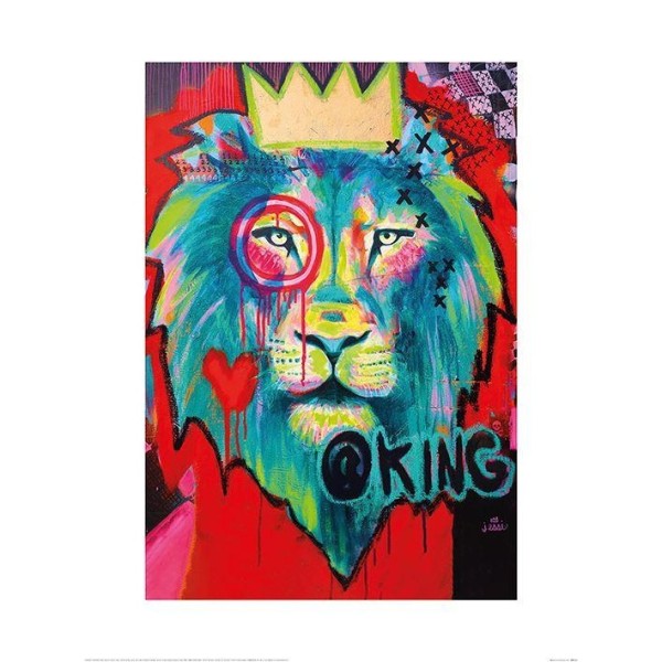 Jessi Dahlquist @King Lion Poster 50cm x 40cm Flerfärgad Multicoloured 50cm x 40cm