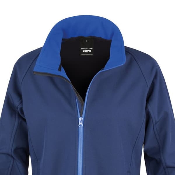 Result Core Dam/Dam Printable Soft Shell Jacka S Marin/Royal Blå Navy/Royal Blue S