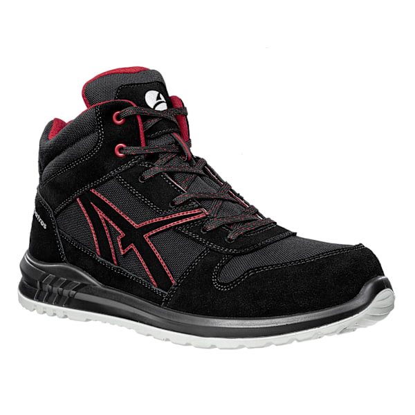 Albatros Clifton Suede Mid Cut Säkerhetskängor 10 UK Svart/Röd Black/Red 10 UK