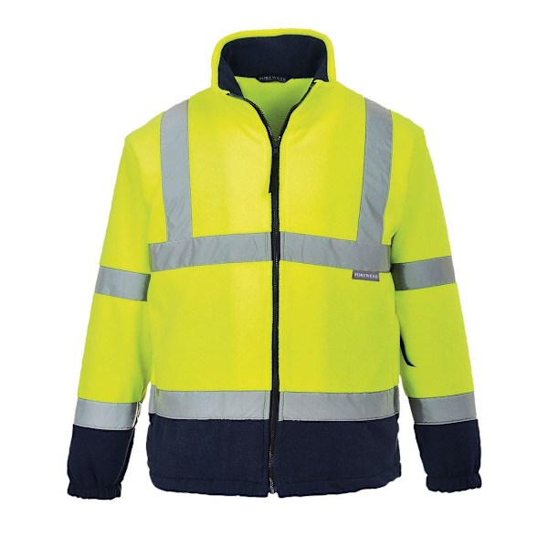 Portwest Herr Kontrast Fleece Varseljacka 4XL Gul/Marinblå Yellow/Navy 4XL