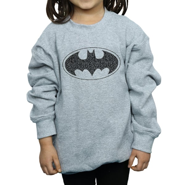 DC Comics Girls Batman One Colour Logo Sweatshirt 9-11 år Sp Sports Grey 9-11 Years