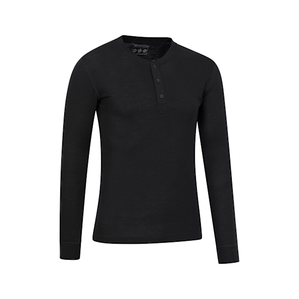 Mountain Warehouse Merino Ull Henley Termisk Topp XXL Svart Black XXL