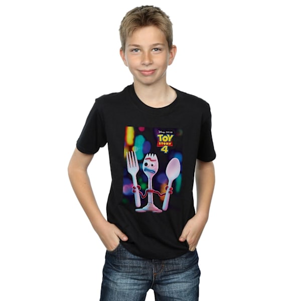 Disney Boys Toy Story 4 Forky Poster T-shirt 5-6 år Svart Black 5-6 Years