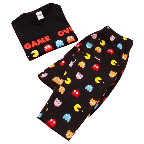 Pac-Man Game Over Pyjamas Set S Svart Black S
