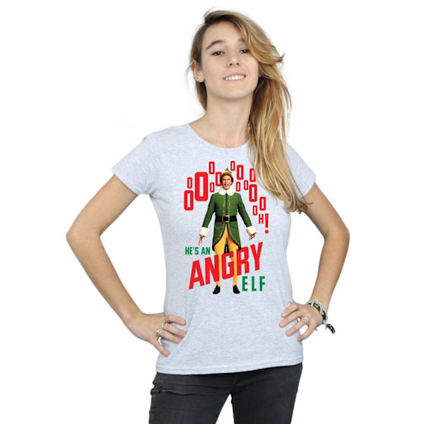 Elf Dam/Dam Angry Elf Bomull T-shirt S Sports Grey Sports Grey S