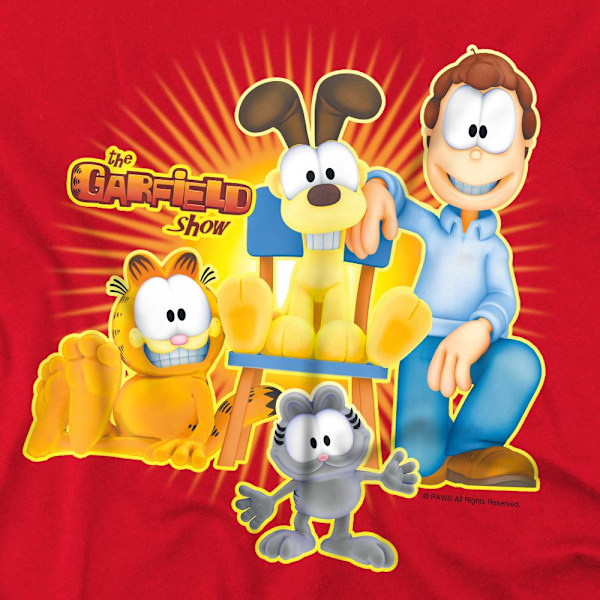Garfield Herr Say Cheese T-Shirt 4XL Röd Red 4XL