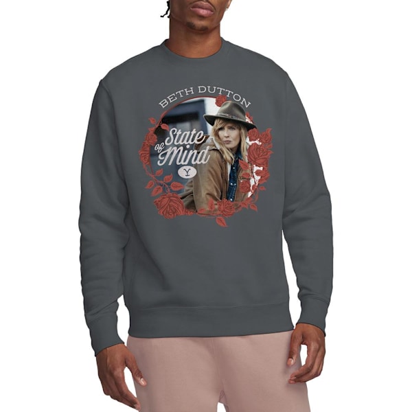 Yellowstone Unisex Vuxen State Beth Dutton Sweatshirt S Charcoa Charcoal S
