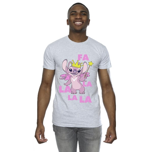 Disney Herr Lilo & Stitch Angel Fa La La T-shirt M Sports Grey Sports Grey M