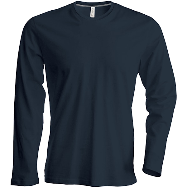 Kariban Herr Slim Fit Långärmad Crew Neck T-Shirt XL Grå Grey XL