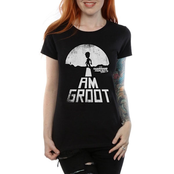 Guardians Of The Galaxy Dam/Kvinnor Jag Är Groot Bomull T-shirt Black M