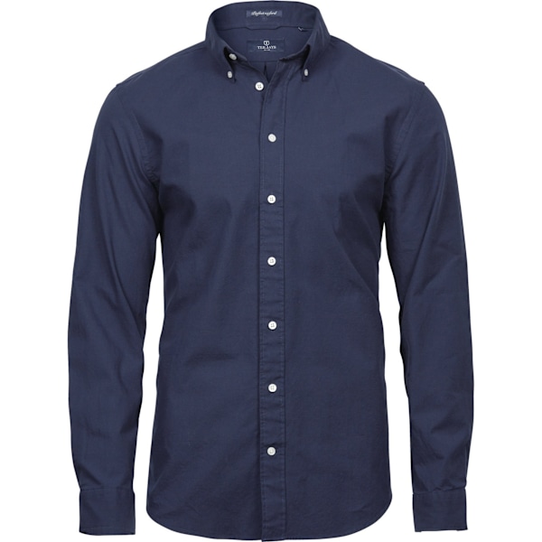 Tee Jays Herr Perfekt Långärmad Oxford Skjorta 4XL Marinblå Navy 4XL