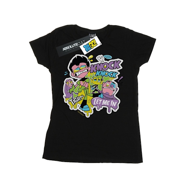 DC Comics Dam/Kvinnor Teen Titans Go Knock Knock Bomull T-shirt Black L