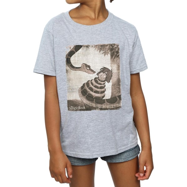 Disney Girls The Jungle Book Hypnosis Bomull T-shirt 9-11 år Sports Grey 9-11 Years