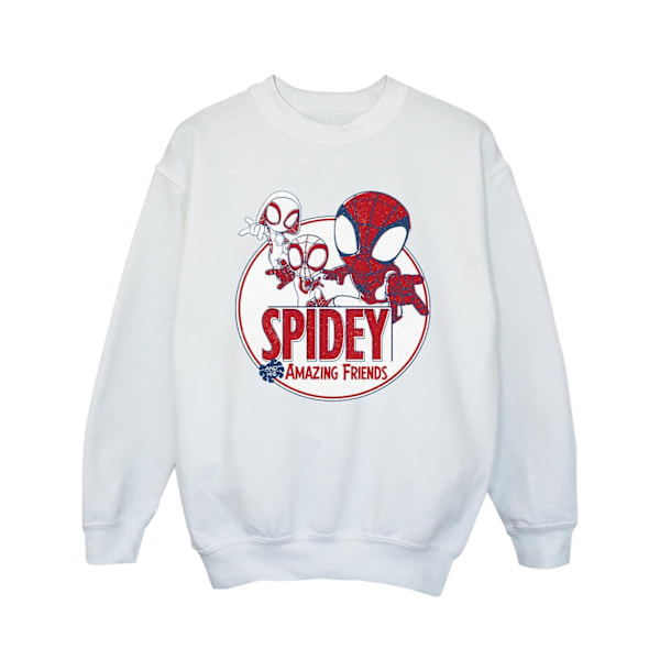 Marvel Girls Spidey And His Amazing Friends Circle Sweatshirt 7 White 7-8 Years