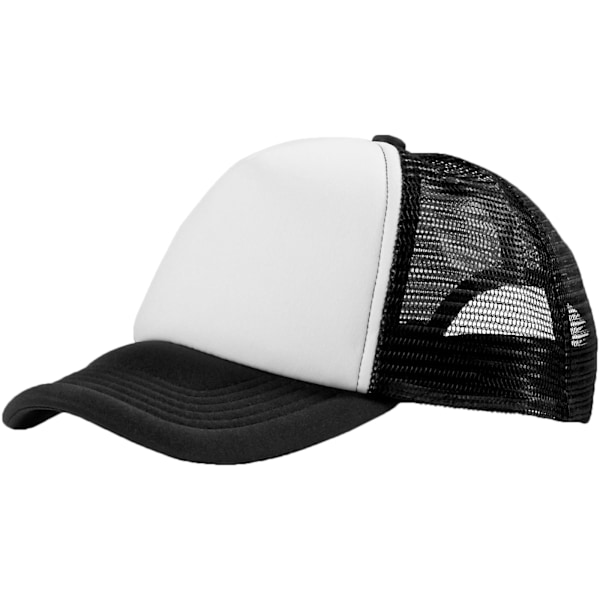 Bullet Trucker 5 Panel Cap One Size Solid Black/White Solid Black/White One Size