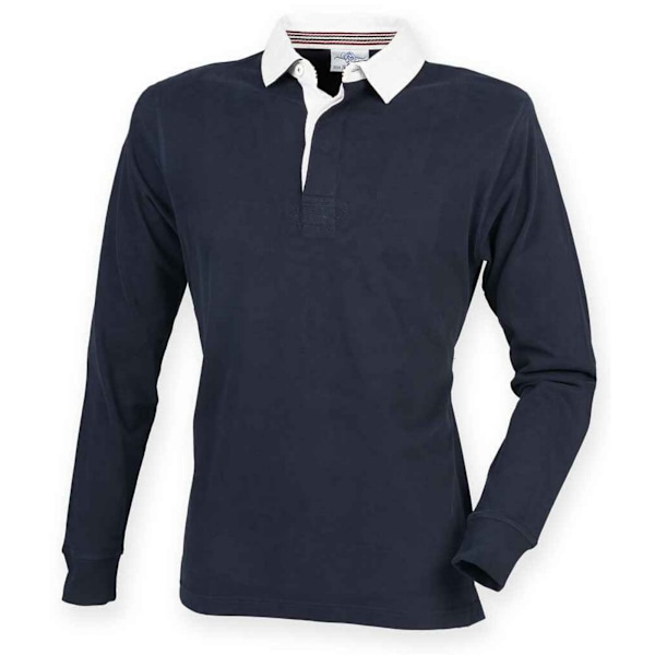Front Row Premium Rugbytröja för män XL Navy Navy XL