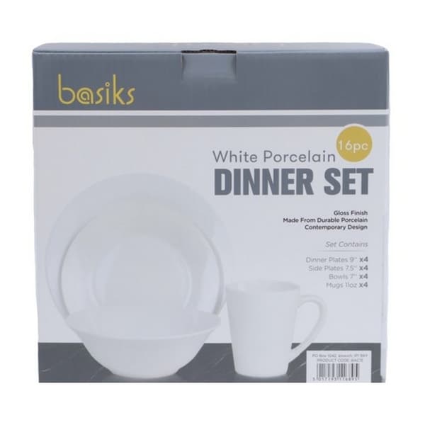 Basiks Porslin Servis (16-pack) One Size Vit White One Size